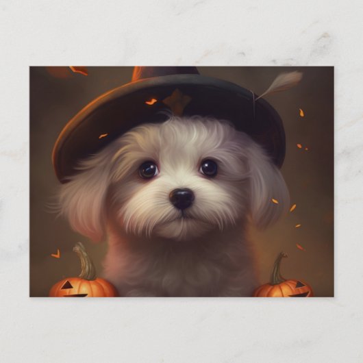 Postales Puppy Halloween Briefkaart (Voorkant)