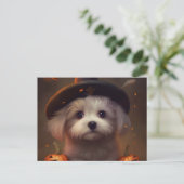 Postales Puppy Halloween Briefkaart (Staand voorkant)