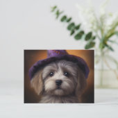 Postales Puppy Halloween Briefkaart (Staand voorkant)