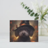 Postales Puppy Halloween Briefkaart (Staand voorkant)