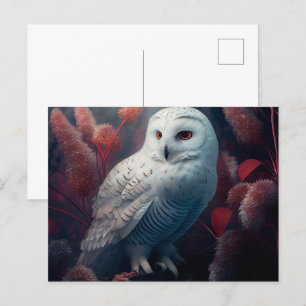Postales snowy owl-kaarten briefkaart