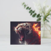 Postales White Tiger Briefkaart (Staand voorkant)