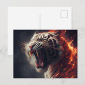 Postales White Tiger Briefkaart (Voorkant / Achterkant)