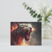 Postales White Tiger Briefkaart (Staand voorkant)