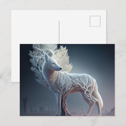 Postales White Wolf Briefkaart (Voorkant / Achterkant)