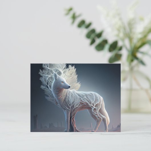 Postales White Wolf Briefkaart (Staand voorkant)