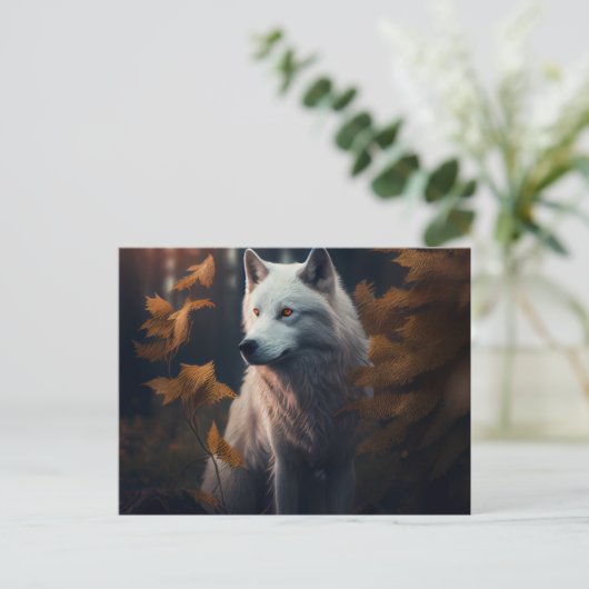 Postales White Wolf Briefkaart (Staand voorkant)