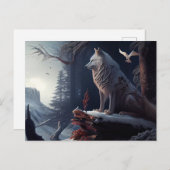 Postales White Wolf Briefkaart (Voorkant / Achterkant)