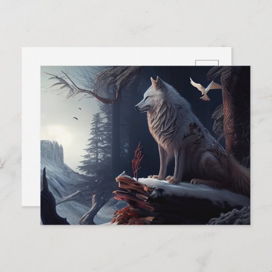 Postales White Wolf Briefkaart (Voorkant / Achterkant)