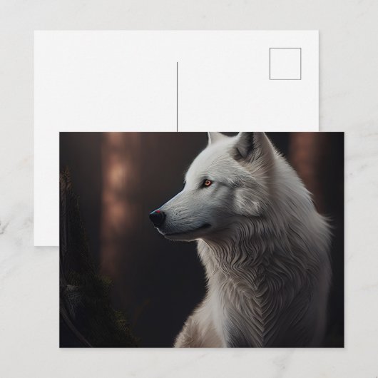 Postales White Wolf Briefkaart (Voorkant / Achterkant)