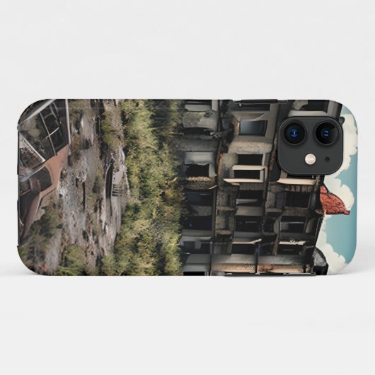 Postapocalyptische vernietiging | Verlaten gebouwe Case-Mate iPhone Case (Achterkant (horizontaal))