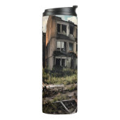 Postapocalyptische vernietiging | Verlaten gebouwe Thermosbeker (Gedraaid links)