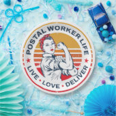 Postarbeider Birthday Post Kantoor Medewerker Papieren Bordje (Feest)