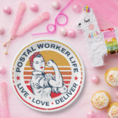 Postarbeider Birthday Post Kantoor Medewerker Papieren Bordje (Feest)