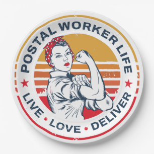 Postarbeider Birthday Post Kantoor Medewerker Papieren Bordje