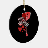Postarbeider hartslag - liefde postbeambte keramisch ornament (Rechts)