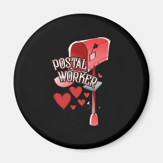 Postarbeider hartslag - liefde postbeambte magneet (Voorkant)
