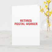 Postarbeider in ruste kaart (Gele Bloem)