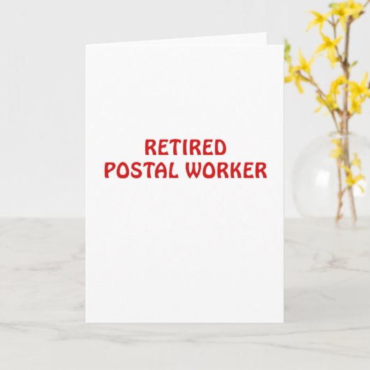 Postarbeider in ruste kaart (Gele Bloem)