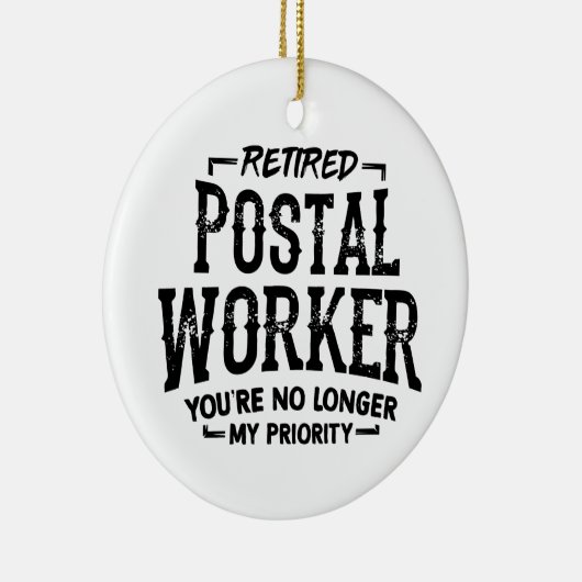 Postarbeider in ruste Postbus niet langer priorite Keramisch Ornament (Rechts)