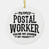 Postarbeider in ruste Postbus niet langer priorite Keramisch Ornament (Voorkant)