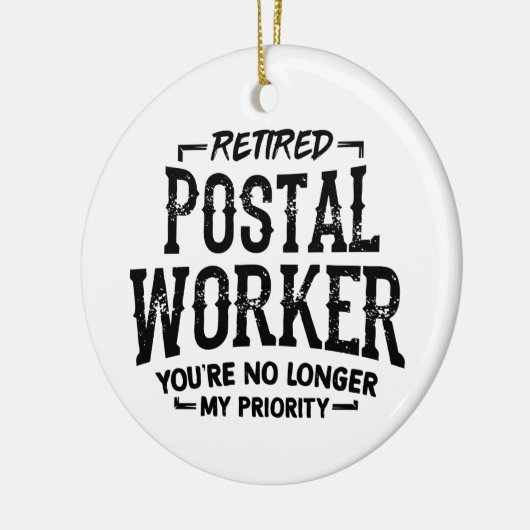 Postarbeider in ruste Postbus niet langer priorite Keramisch Ornament (Links)