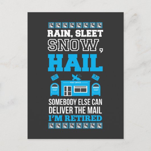 Postarbeider Kantoor Gepensioneerde postbode Briefkaart (Voorkant)