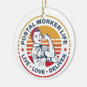 Postarbeider Life Gag Post Kantoor Medewerker Keramisch Ornament (Links)