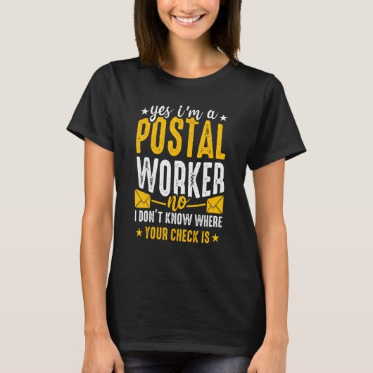 Postarbeider Postbode Postbode Post Kantoor 3 T-shirt (Voorkant)
