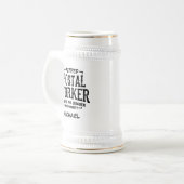 Postarbeider Postbus in ruste Aangepaste pensioner Bierpul (Voorkant links)