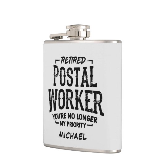 Postarbeider Postbus in ruste Aangepaste pensioner Heupfles (Links)