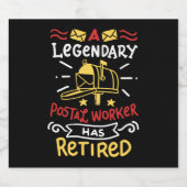 Postarbeider Postbus in ruste Gift Bier Etiket (Enkel label)