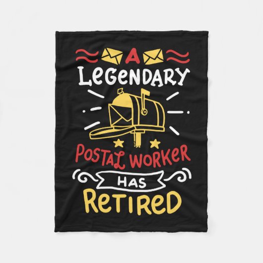 Postarbeider Postbus in ruste Gift Fleece Deken (Voorkant)