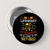 Postarbeider Postbus in ruste Gift Ronde Button 7,6 Cm (Voorkant /achterkant)