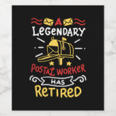 Postarbeider Postbus in ruste Gift Wijn Etiket (Enkel label)