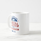 Postarbeider Postbus in ruste Koffiemok (Voorkant links)