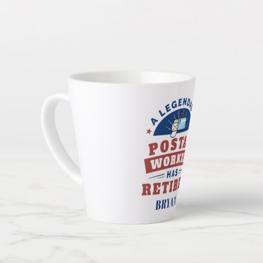 Postarbeider Postbus in ruste Latte Mok (Linkerhoek)