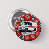 Postarbeider Ronde Button 5,7 Cm (Voorkant /achterkant)