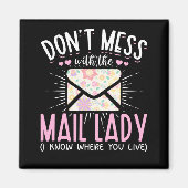 Postarbeider Wife Funny Mailman Woman Magneet (Voorkant)