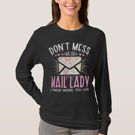 Postarbeider Wife Funny Mailman Woman T-shirt (Voorkant)