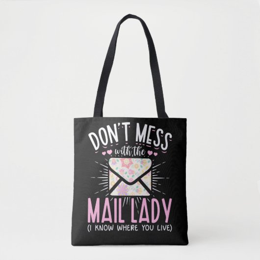 Postarbeider Wife Funny Mailman Woman Tote Bag (Voorkant)