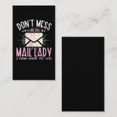 Postarbeider Wife Funny Mailman Woman Visitekaartje (Voorkant / Achterkant)