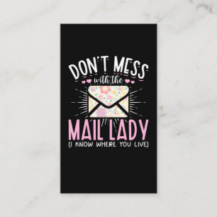 Postarbeider Wife Funny Mailman Woman Visitekaartje
