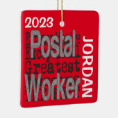 Postarbeiders Extraordinaire CUSTOM Keramisch Ornament (Rechts)