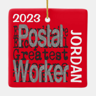 Postarbeiders Extraordinaire CUSTOM Keramisch Ornament