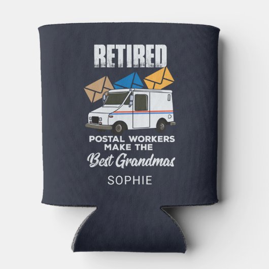 Postarbeiders in ruste maken beste grootmachten op blikjeskoeler (Achterkant)