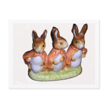 Postard - Flopsy, Mopsy en Cottontail