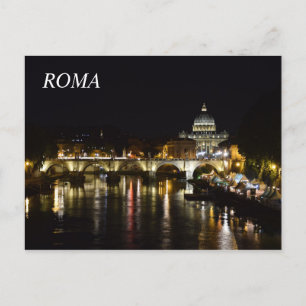 Postard van Rome 's nachts Briefkaart