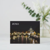 Postard van Rome 's nachts Briefkaart (Staand voorkant)