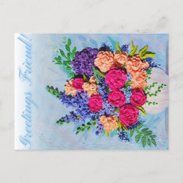 Postard Vrolijke Bloemen Briefkaart